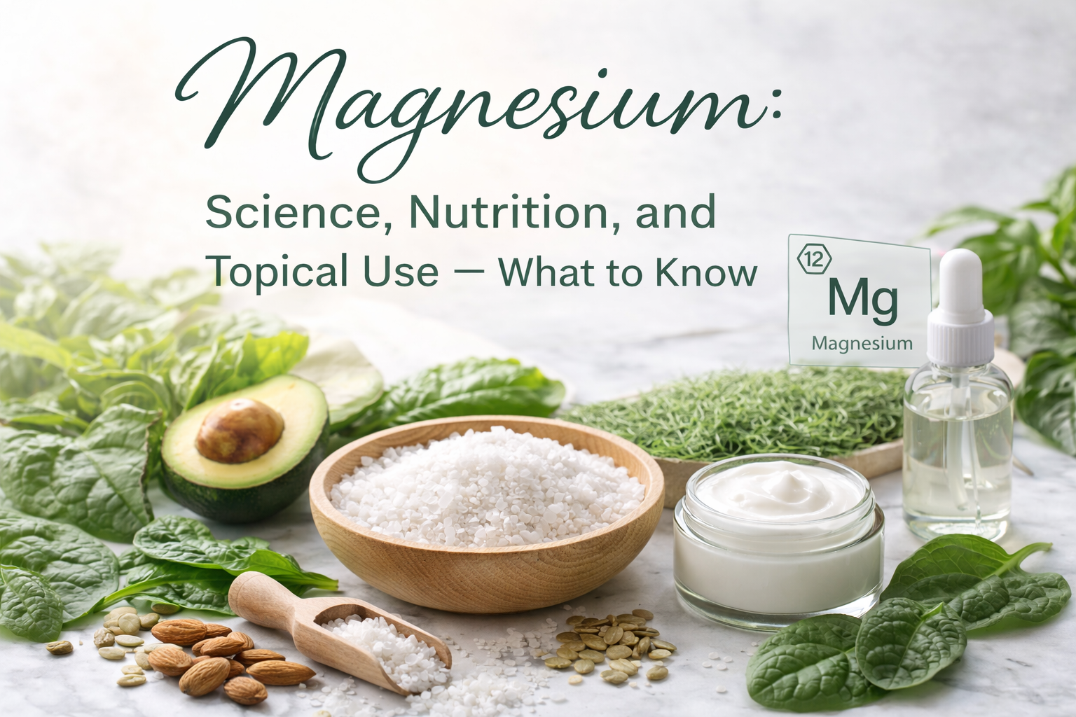Magnesium: Science, Nutrition, and Topical Use — What to Know