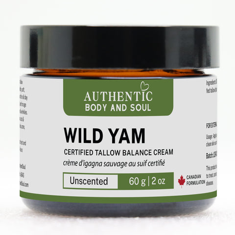 Wild Yam Balancing Cream with Certified Grass-Fed Tallow