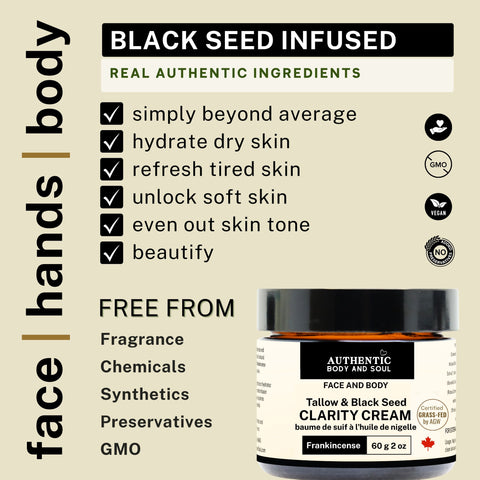 Black Seed Oil Tallow Balm Halal - Certified Grass-Fed Ancestral Tallow