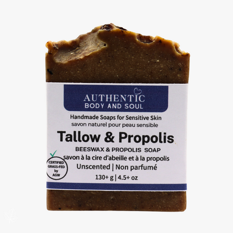 Tallow and Propolis Soap (Unscented)