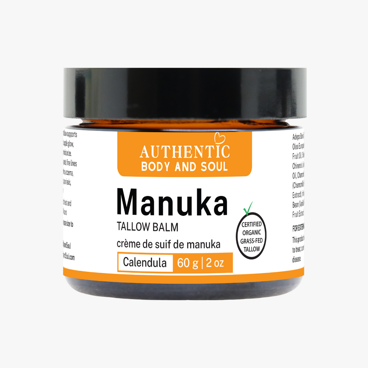 Authentic Body Certified Tallow Manuka Skin Cream - Authentic Body and Soul