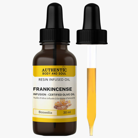 frankincense oil and cold pressed organic olive oil