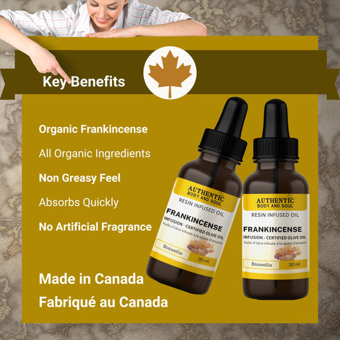 Frankincense Resin Oil with Certified Organic Olive Oil