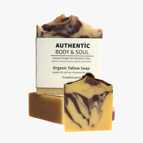 tallow soap bar with frankincense resin