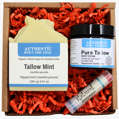 Certified Beef Tallow Skincare Gift Box - Peppermint