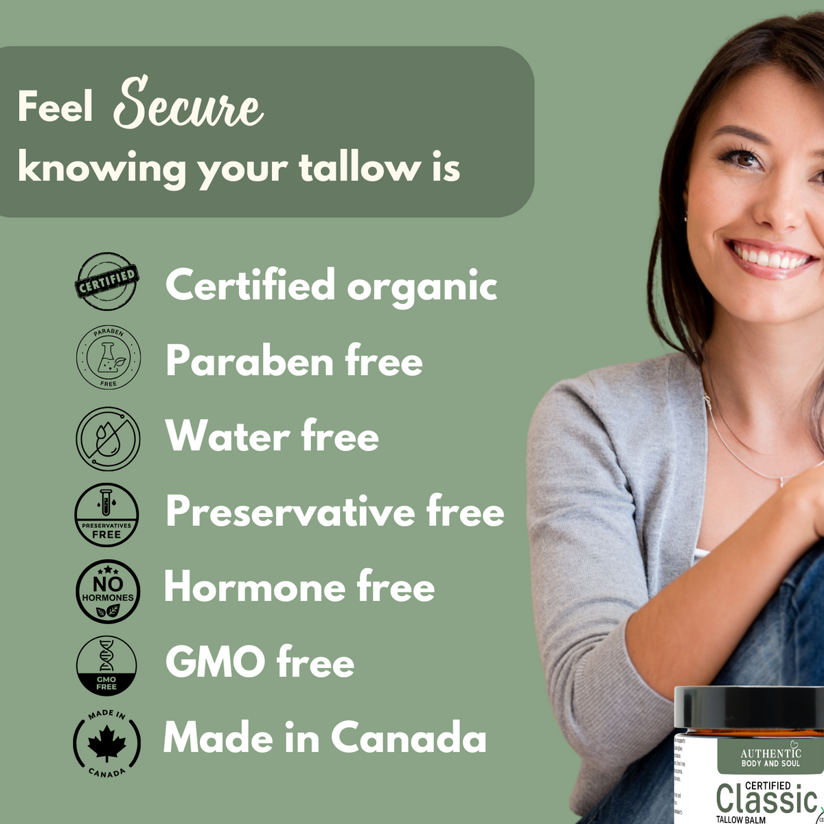Authentic Body Certified Organic Tallow Balm | 100% Grassfed | Authentic Body & Soul ...