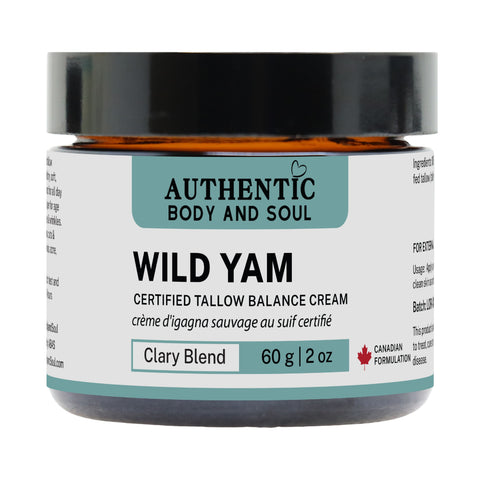 Tallow Wild Yam Cream: Natural, Organic Wild Yam Root Cream Clary Blend